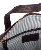 'Hayley' Plum Leather Handbag image 4