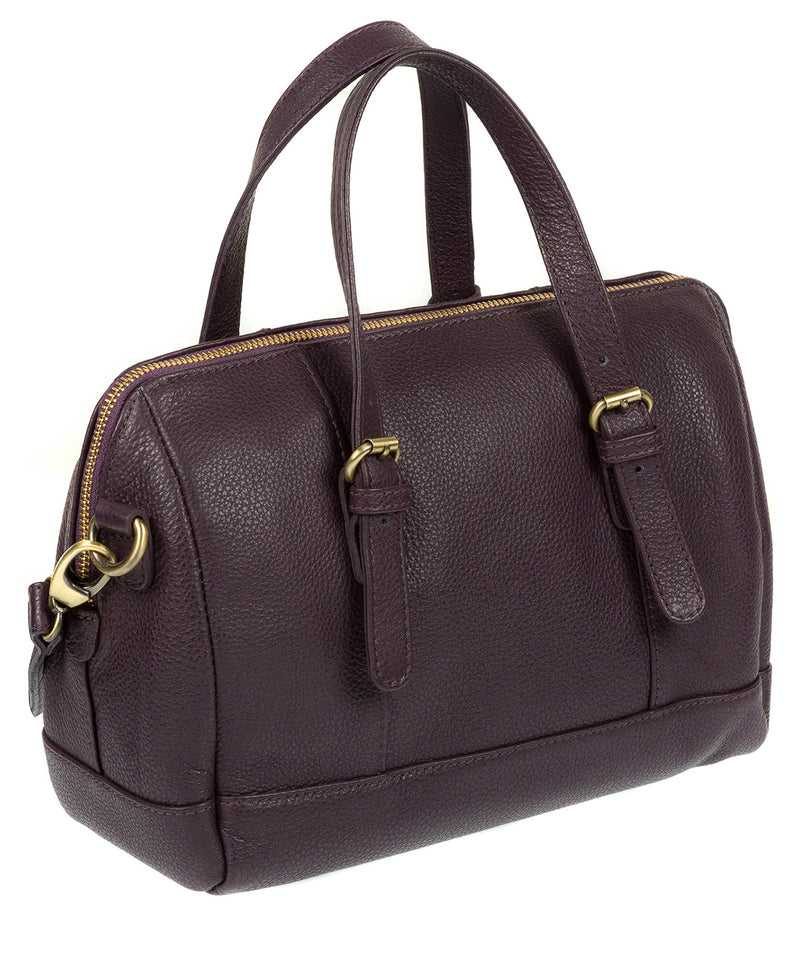 'Hayley' Plum Leather Handbag image 5