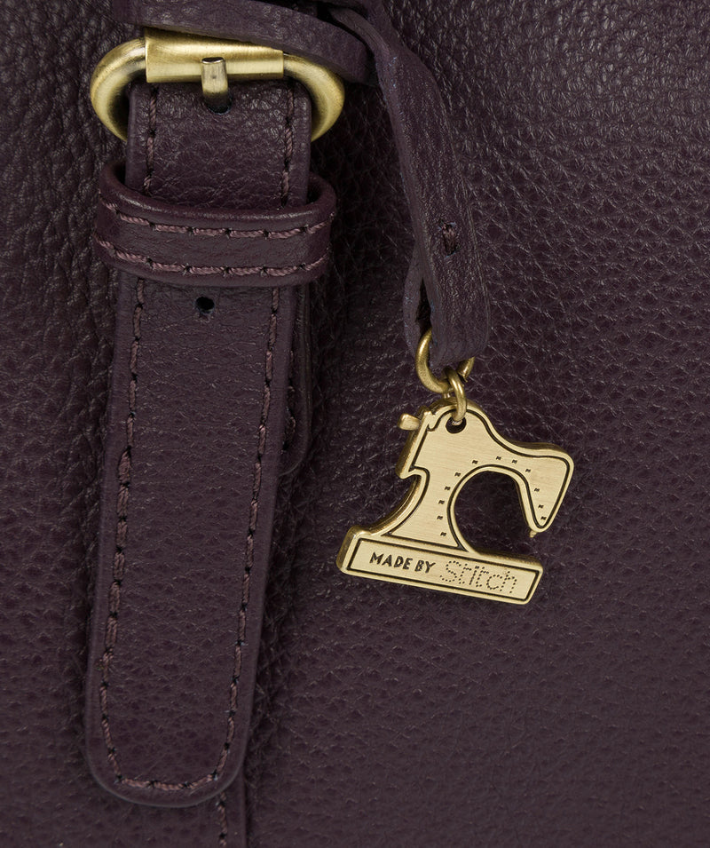 'Hayley' Plum Leather Handbag image 6