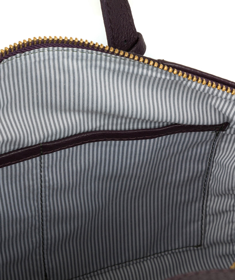 'Hayley' Plum Leather Handbag image 8