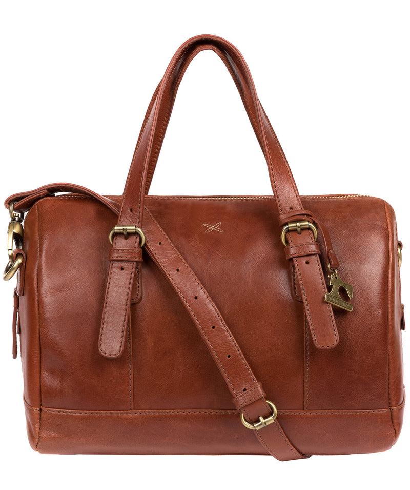 'Hayley' Whiskey Leather Handbag image 1