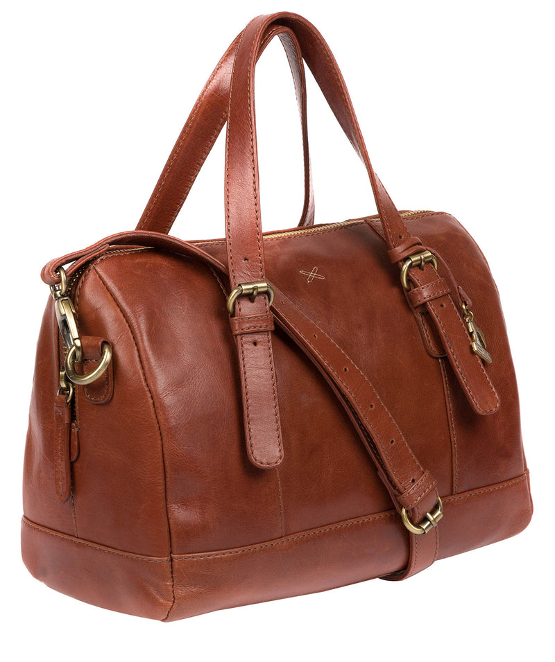 'Hayley' Whiskey Leather Handbag