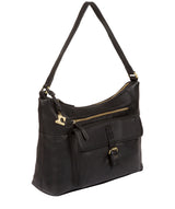 'Laura' Black Leather Shoulder Bag image 3