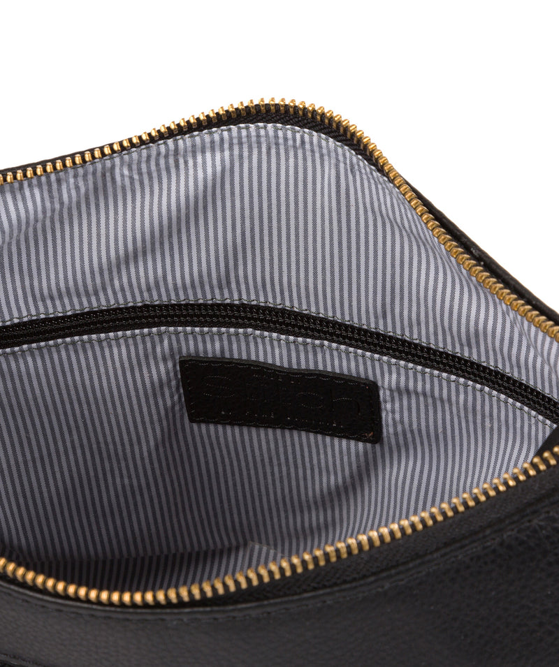 'Laura' Black Leather Shoulder Bag image 4