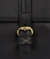 'Laura' Black Leather Shoulder Bag image 6