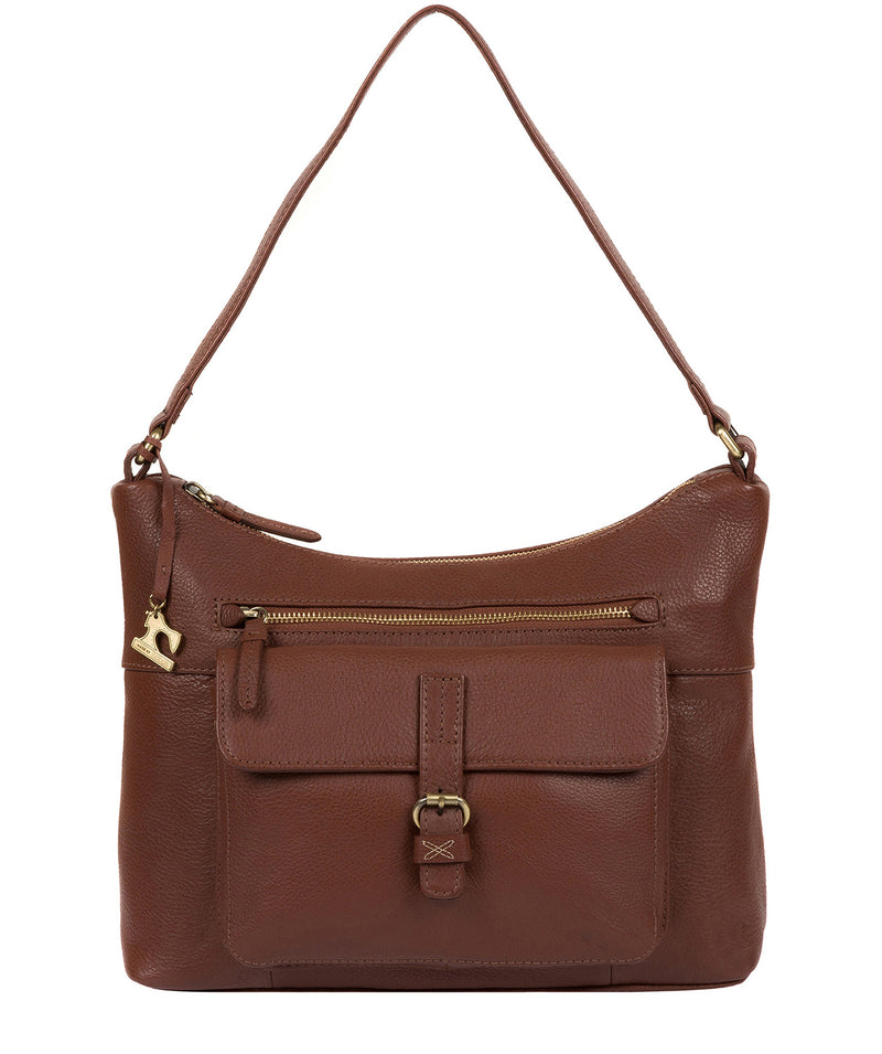 'Laura' Cognac Leather Shoulder Bag image 1