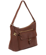 'Laura' Cognac Leather Shoulder Bag image 3