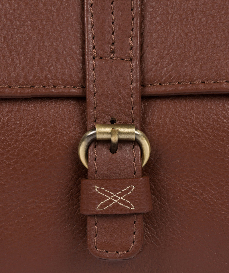 'Laura' Cognac Leather Shoulder Bag image 6