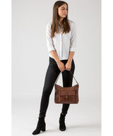 'Laura' Cognac Leather Shoulder Bag image 7