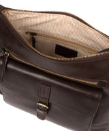 'Laura' Dark Chocolate Leather Shoulder Bag image 4