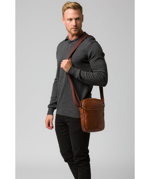 'Cartmel' Treacle Leather Cross Body Bag Pure Luxuries London