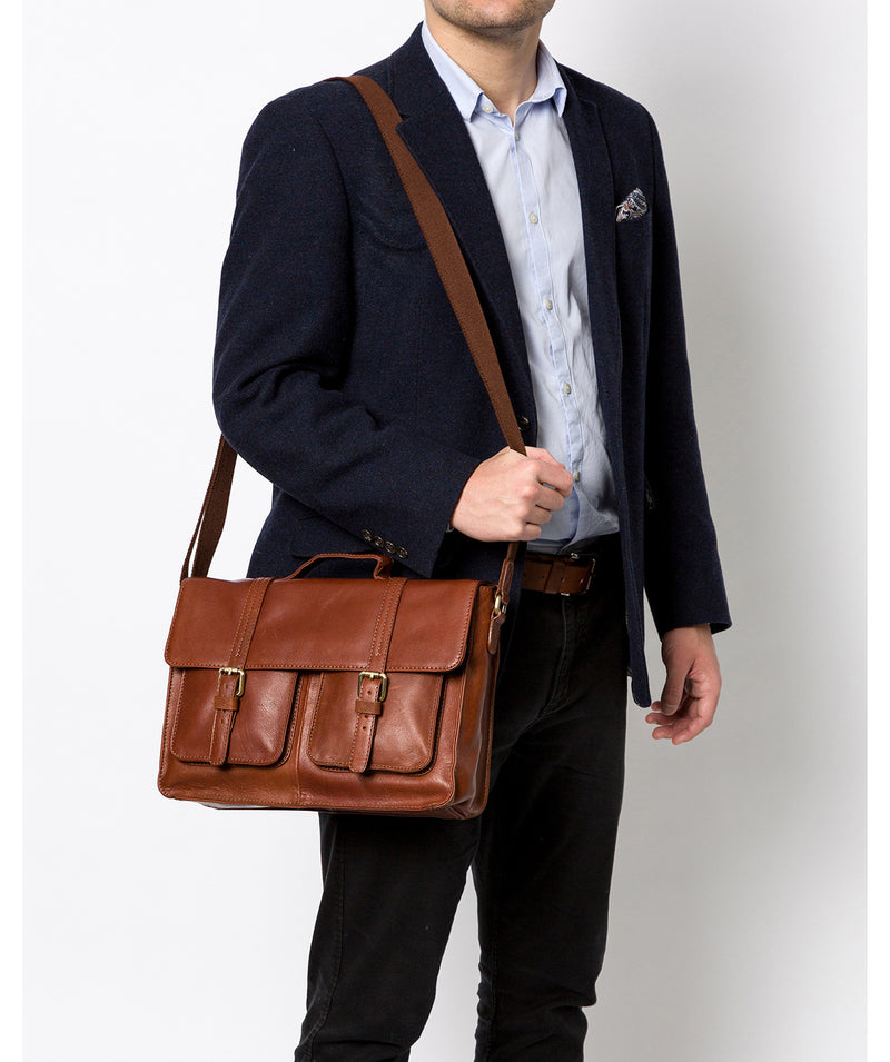 'Garsdale' Treacle Leather Briefcase Pure Luxuries London