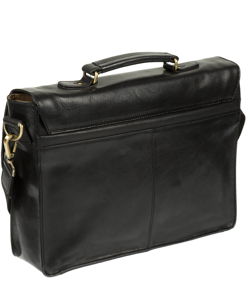 'Lorton' Black Handmade Leather Briefcase
 image 5