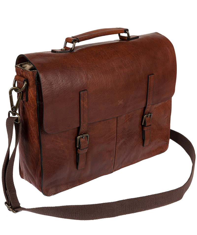 'Lorton' Treacle Handmade Leather Briefcase