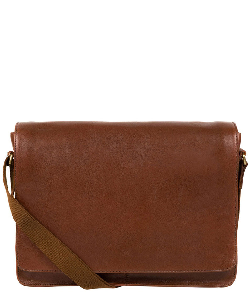 'Tom' Treacle Buffalo Leather Messenger Bag
