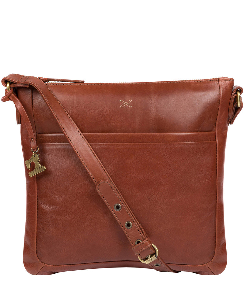 'Essie' Whiskey Leather Cross Body Bag Pure Luxuries London