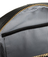 'Greer' Black Leather Backpack image 7