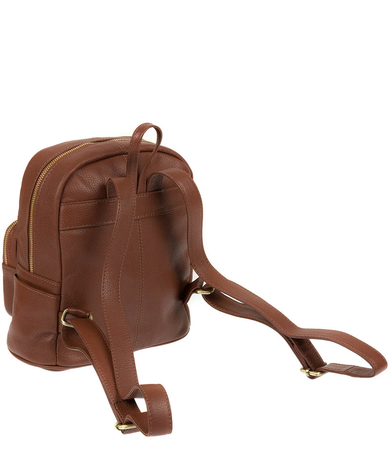 'Greer' Cognac Leather Backpack image 5