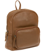 'Greer' Dark Tan Leather Backpack image 3