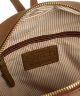 'Greer' Dark Tan Leather Backpack image 4