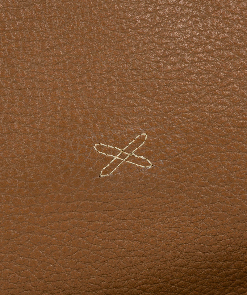 'Greer' Dark Tan Leather Backpack image 6