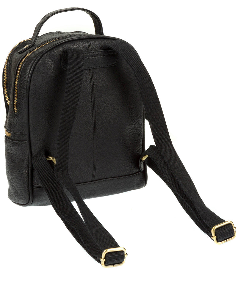 'Viva' Black Leather Backpack image 5