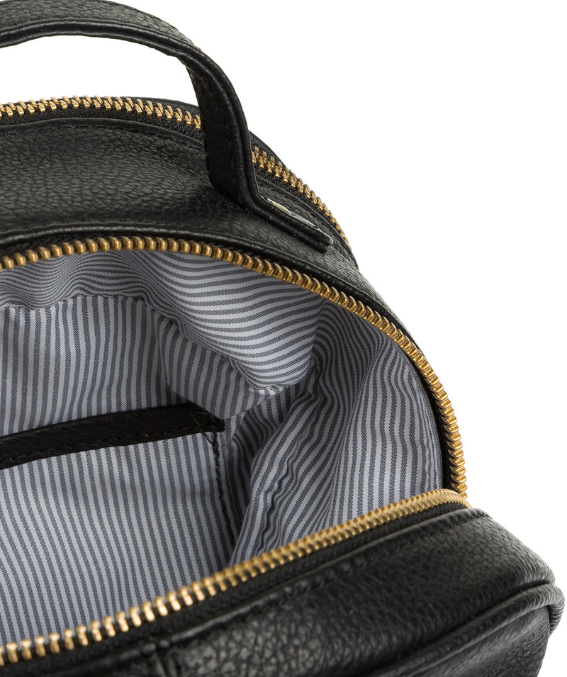 'Viva' Black Leather Backpack image 7