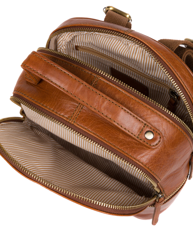'Viva' Bourbon Leather Backpack
