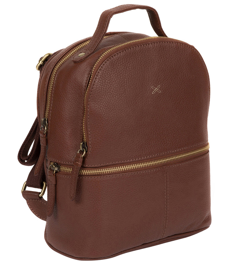 'Viva' Cognac Leather Backpack image 3