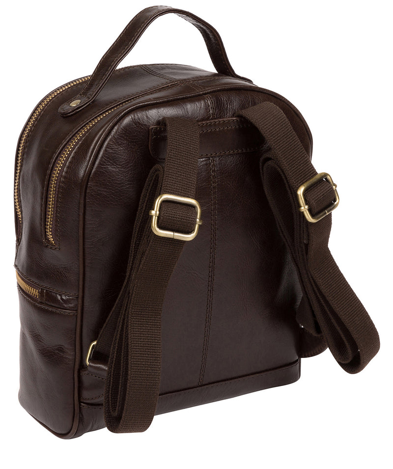'Viva' Dark Chocolate Leather Backpack image 3