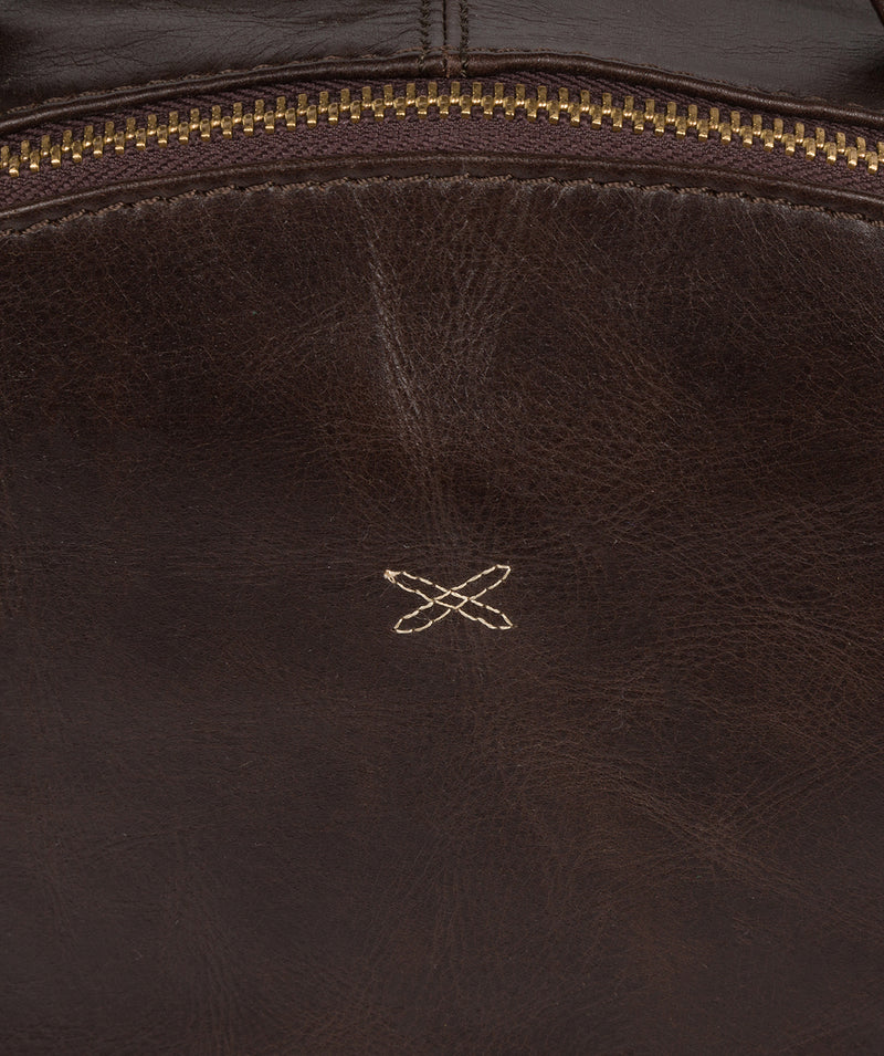'Viva' Dark Chocolate Leather Backpack image 5