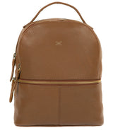 'Viva' Dark Tan Leather Backpack