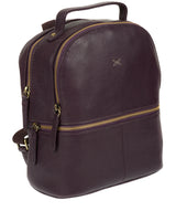 'Viva' Plum Leather Backpack image 3
