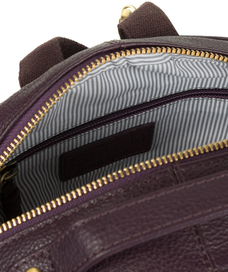 'Viva' Plum Leather Backpack image 4