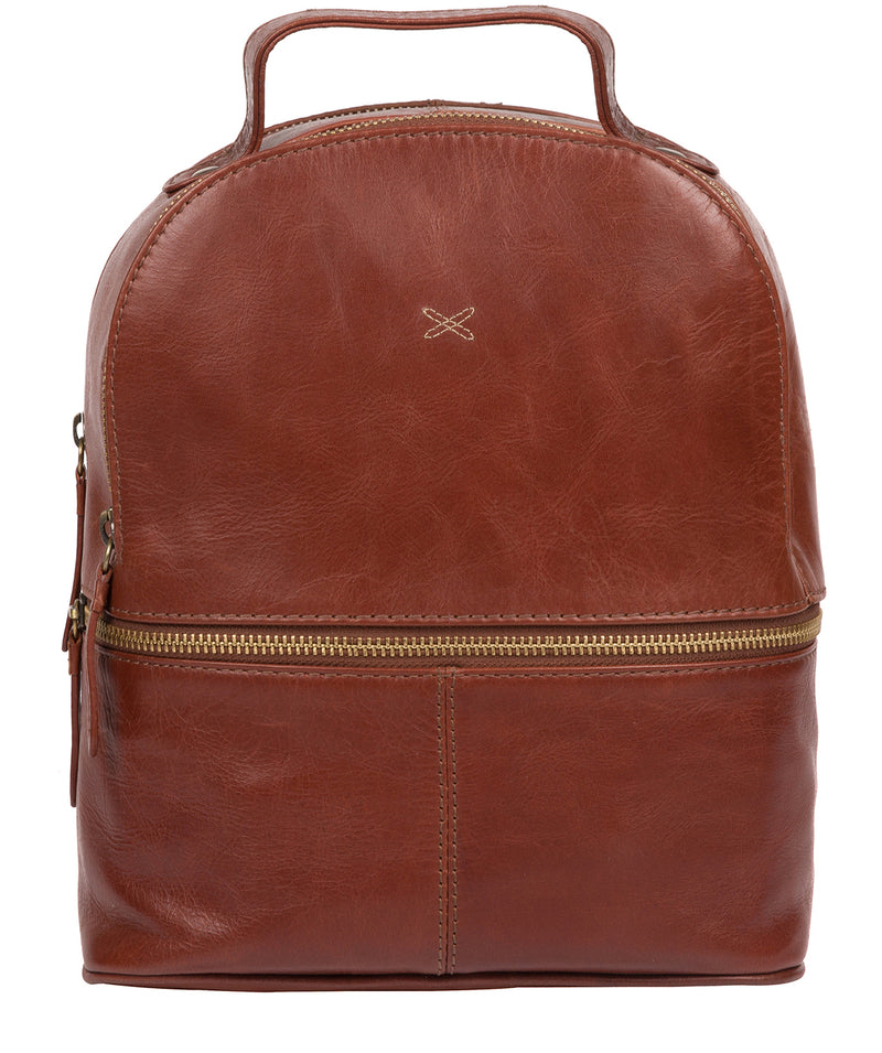 'Viva' Whiskey Leather Backpack image 1