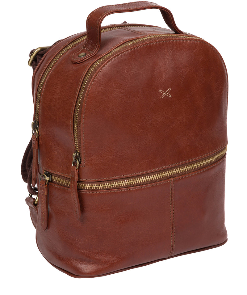'Viva' Whiskey Leather Backpack image 3