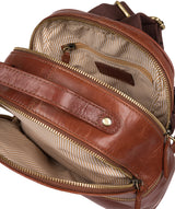 'Viva' Whiskey Leather Backpack image 5