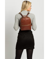 'Viva' Whiskey Leather Backpack image 2