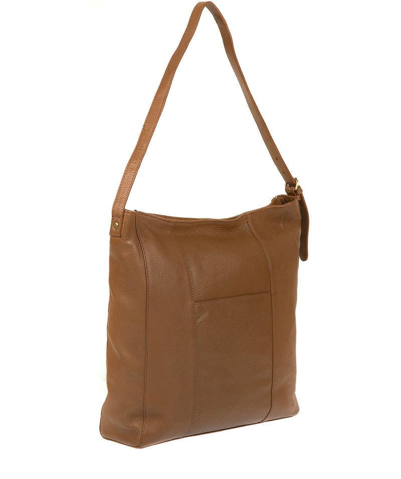 'Yashi' Dark Tan Leather Bag