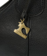 'Imani' Black Leather Tote Bag