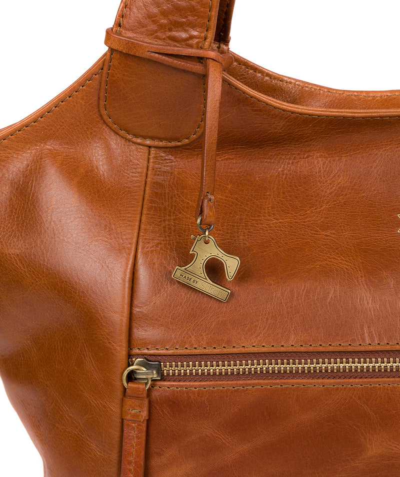 'Imani' Bourbon Leather Tote Bag