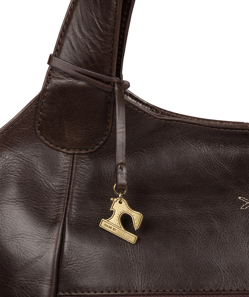 'Imani' Dark Chocolate Leather Tote Bag Pure Luxuries London