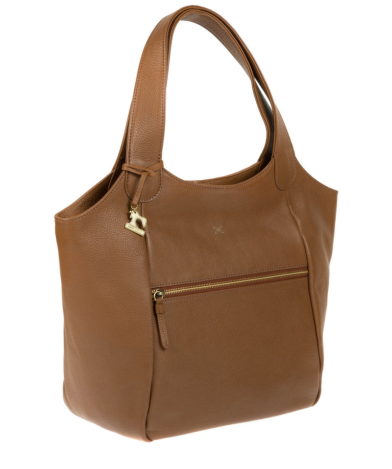 'Imani' Dark Tan Leather Tote Bag image 3