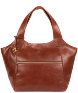'Imani' Whiskey Leather Tote Bag