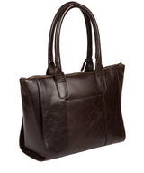 'Quinn' Dark Chocolate Leather Tote Bag Pure Luxuries London