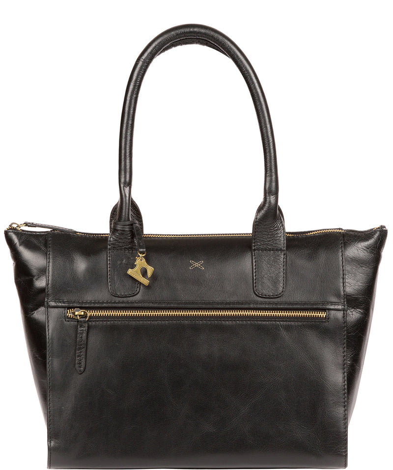 'Quinn' Ebony Leather Tote Bag image 1