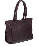 'Quinn' Plum Leather Tote Bag