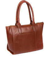 'Quinn' Whiskey Leather Tote Bag Pure Luxuries London