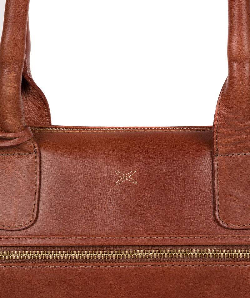 'Quinn' Whiskey Leather Tote Bag image 5