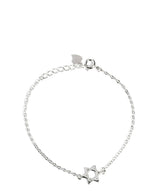 Gift Packaged 'Marlein' Sterling Silver Adjustable Hexagram Bracelet